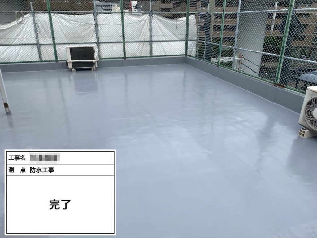 大阪府堺市　Y様邸　屋根・外壁塗装工事　防水工事　トップコート仕上げ