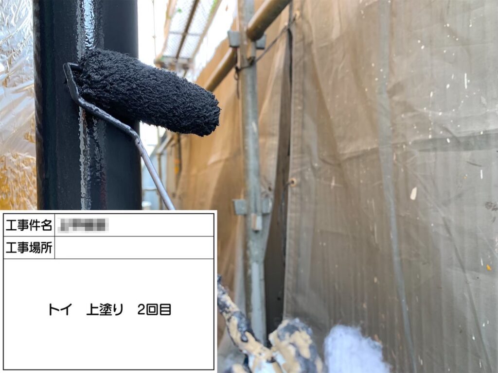 大阪府和泉市　K様邸　屋根塗装・外壁塗装工事　付帯部　雨樋の塗装