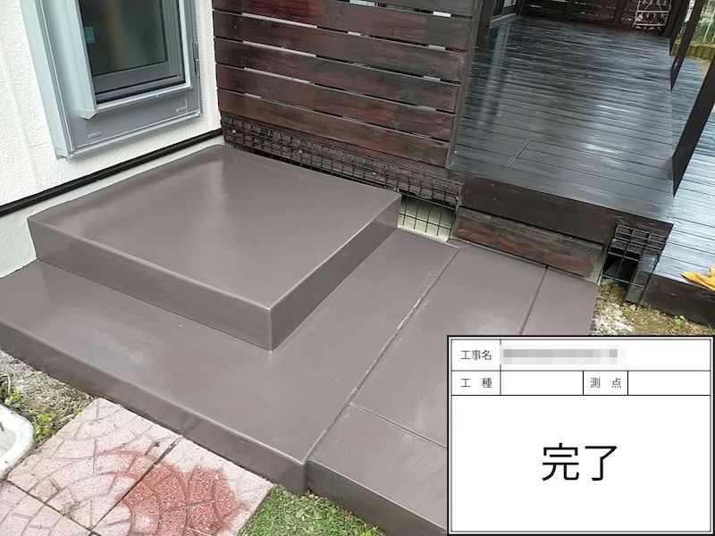 土間フロアトップ塗装と作業後の最終検査｜大阪府河内長野市美加の台